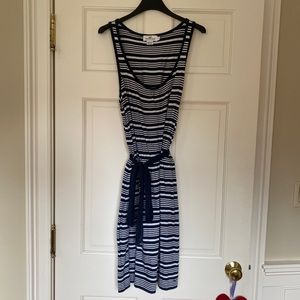 Vineyard Vines Navy and White Striped Knit Dress